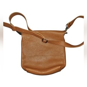 Calma 11600 Spain Caramel Pebbled Leather Crossbody Bag